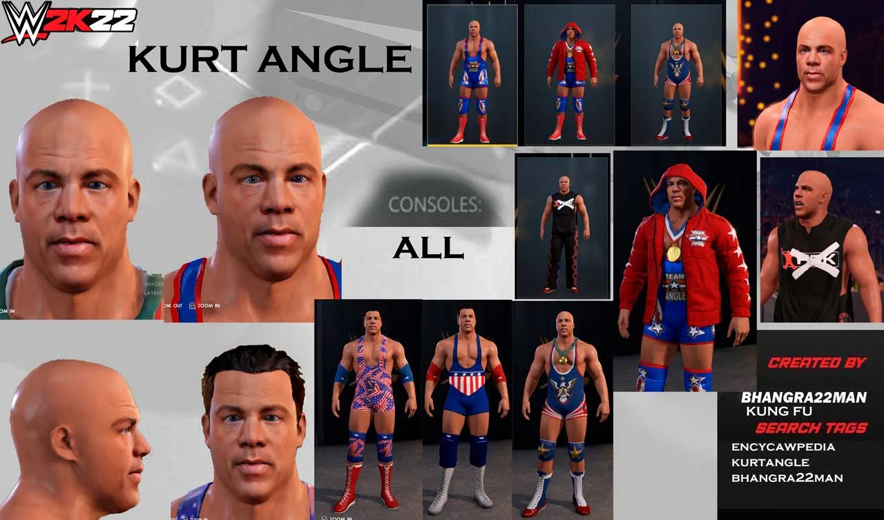 WWE 2K22 Kurt Angle Face Scan