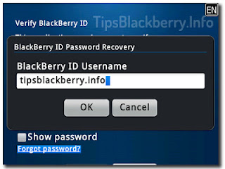 Mengatasi Lupa Password dan Username di Blackberry App world