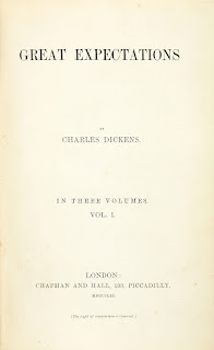 Title page of first edition of "Great Expectations" by Charles Dickens