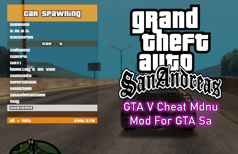 Gta V Cheat Menu For Gta Sa Mod Gta San Andreas Rzl Trainer Hindi Urdu Gaming