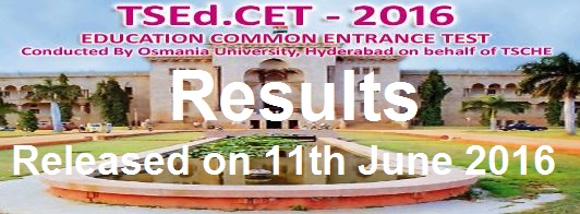 TS Ed.CET 2016 Results