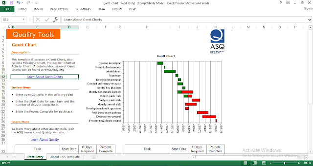 Download Project Bar Chart Excel Template Free