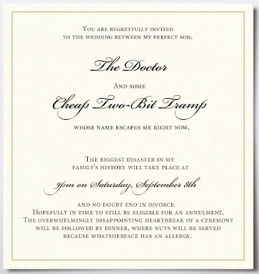 funny wedding invitation wording. wedding invitation card