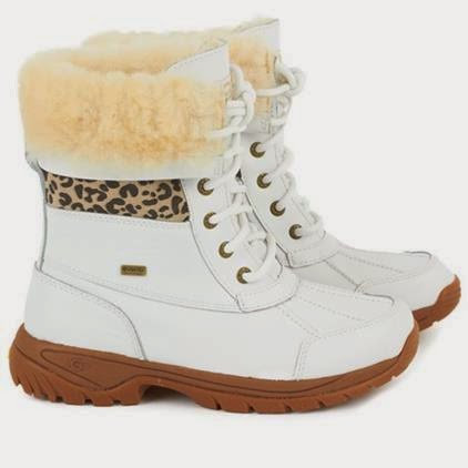  White Leopard Print Boots- Kids