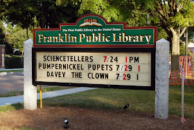 Note: the sign is wrong in that Davey the Clown is Friday, the 31st