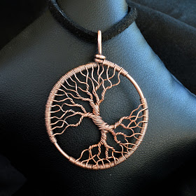Breastfeeding Tree of Life Necklace Pendant - Antiqued Copper Wire - Spiritual DNA Yin Yang Talisman - Brelfie Handmade Wire Wrapped Jewelry