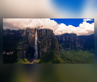 This is mesmerizing illustraton of Angel Falls (One of the most beautiful waterfalls in the world)