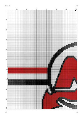 New Jersey Devils modern counted cross stitch pattern