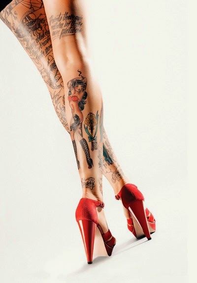 Women Legged Crossed Tattoos Designs, Full Crossed Leg Attractive Tattoos, Tattoos of Beautiful Girl Cross Legs.