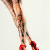 Women Cross Legged Design Tattoos