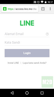 Login ke akun LINE