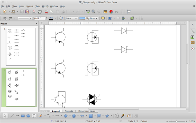 Cara Menggambar Rangkaian Elektronika di LibreOffice Draw
