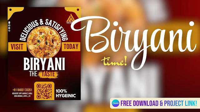 [Free Download] Biryani Special Canva Template (Printable)