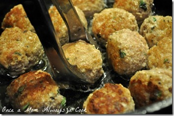 cooking turkey basil meatballs