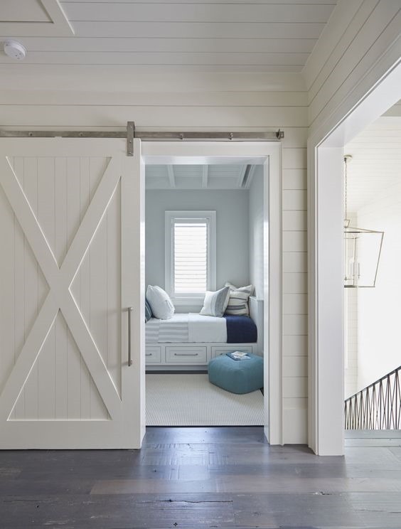 white barn door