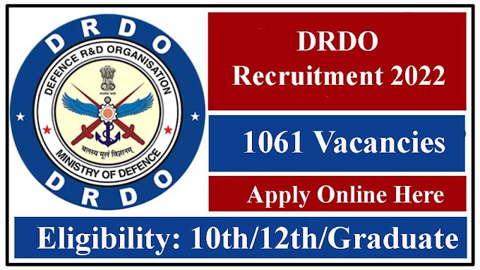 DRDO Jobs Recruitment 2022: Apply Online For 1061 Job Posts