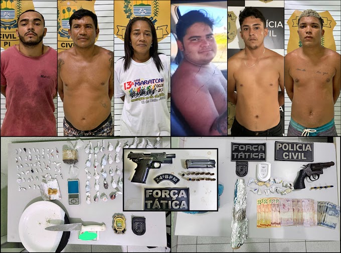 Fotos: Operação Forasteiros II resulta em 06 prisões e na apreensão armas e drogas em Luís Correia-PI