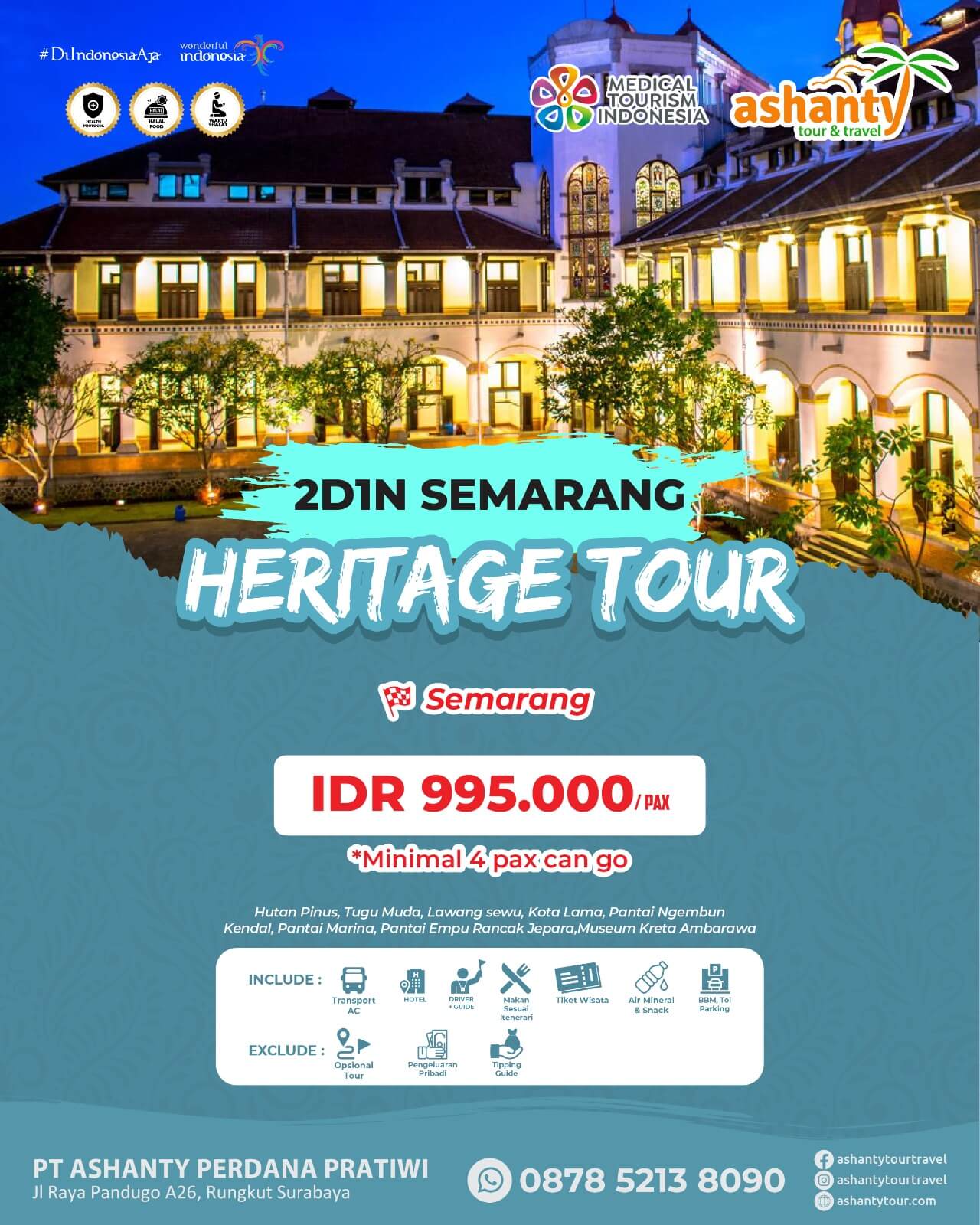 paket wisata SEMARANG HERITAGE TOUR 2D1N 2024