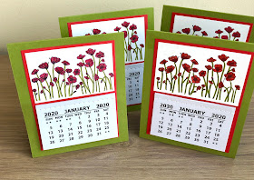 Painted Poppies Desk Calendar Stampin Up