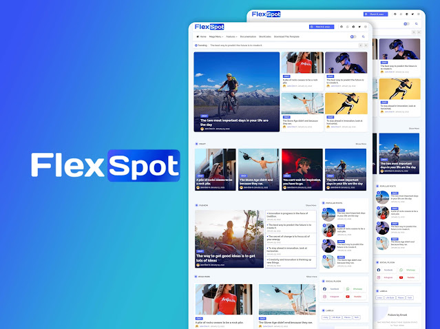 FlexSpot - Modelo de Blogger de Revista e Carregamento Rápido