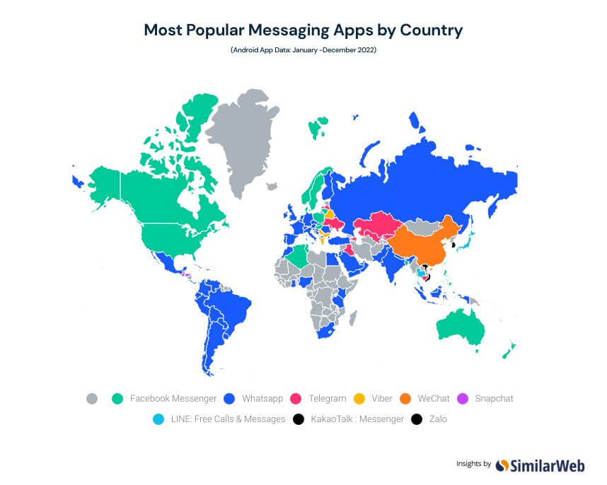 These are the most used social media messaging apps globally