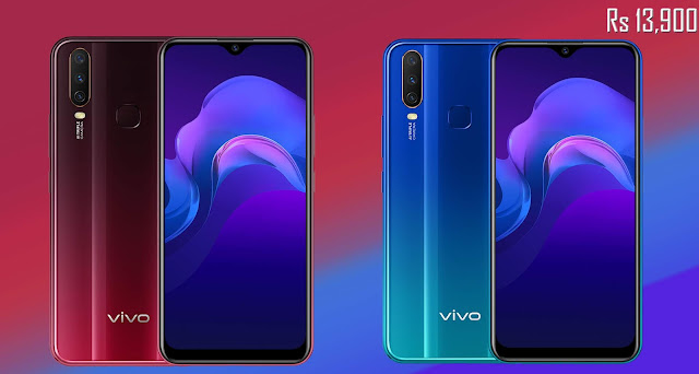 Features of VIVO Y15: comes with AI Triple Cameras, 6.35-Inch Halo Fullview Dispaly, Helio P22 Processor and 4GB of RAM with 64GB of ROM, 5,000mAh Battery, Android 9.0 Pie, USB OTG support, Weight 190.5 grams and the VIVO Y15 Available in Aqua Blue and Burgundy Red colours.