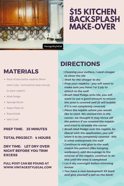 Directions on how to make over your backsplash