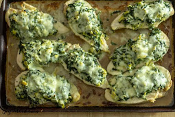 LAZY SPINACH ARTICHOKE CHICKEN BREASTS – LOW CARB