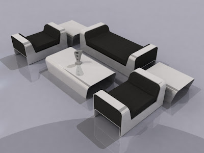  Plans - Modern Minimalist Black and White Living Room Furniture Design