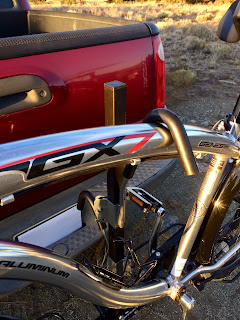 securing a bike frame on a mounted bike rack