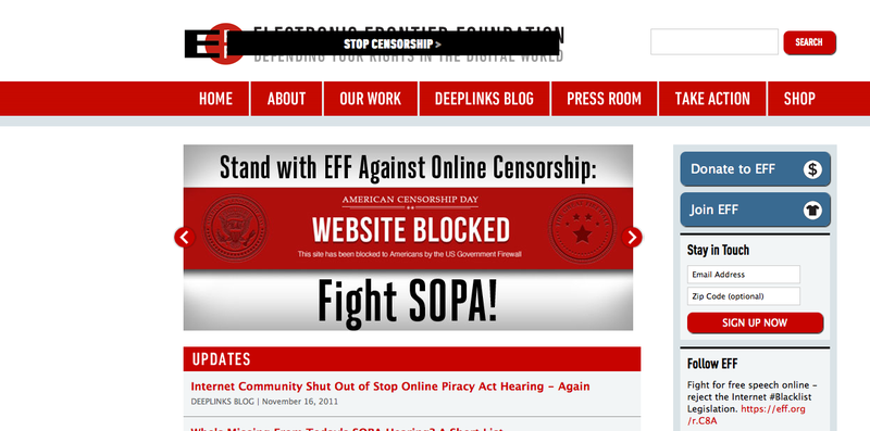 Stop Online Piracy Act (SOPA) and Internet Censorship Bill, Tech Word Protest