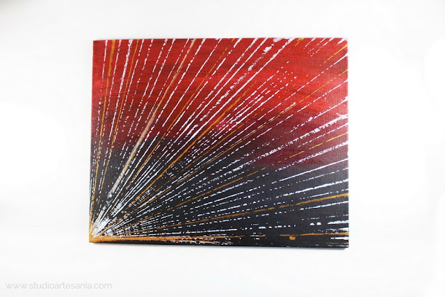 DIY Striking abstract art with bronze touch