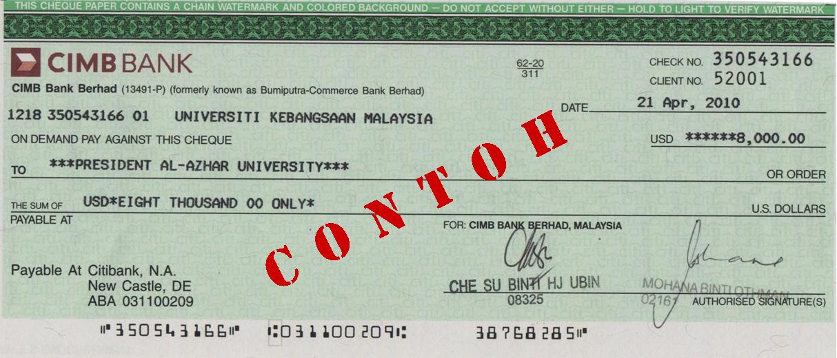 Contoh Slip Pembayaran atau Bukti Transaksi dalam 