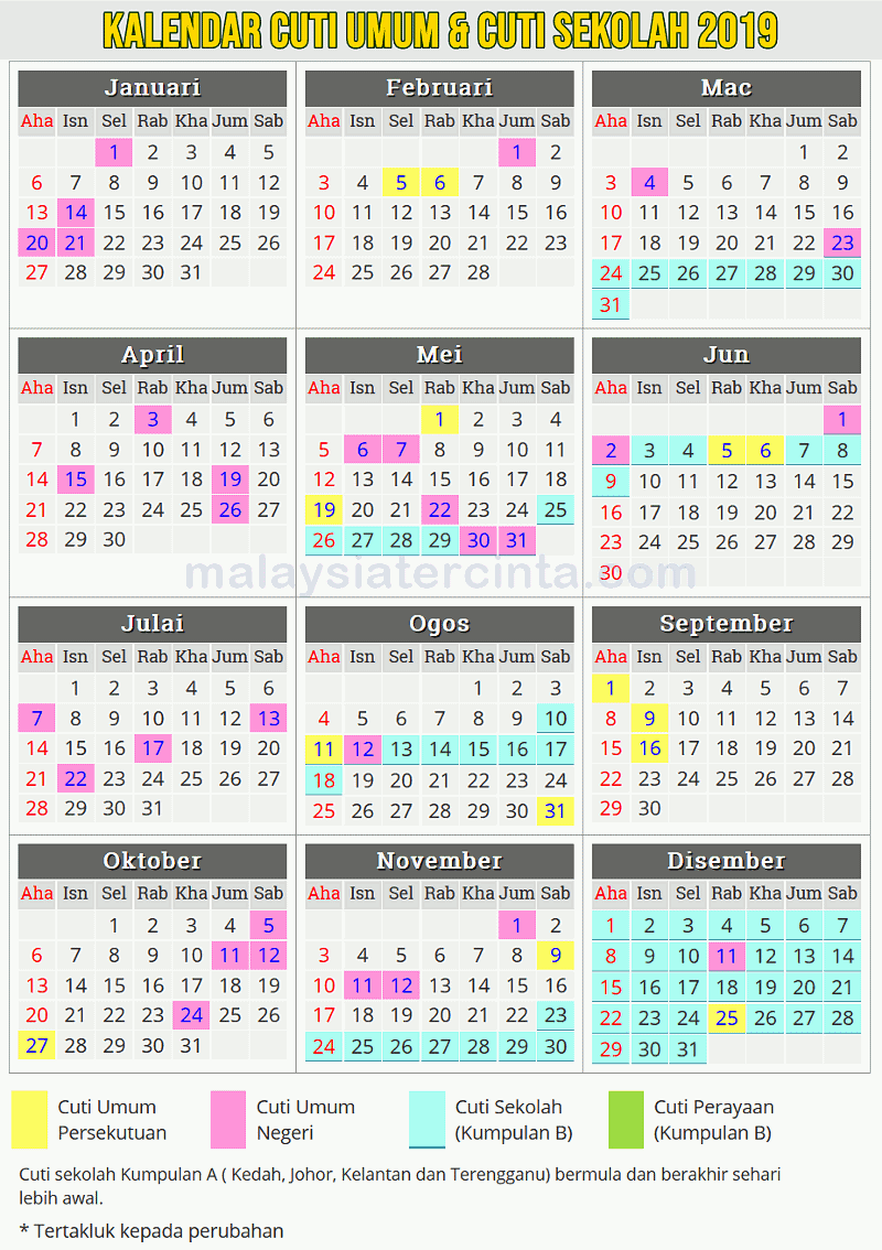 cuti umum negeri sembilan 2019