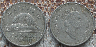 canada 5 cent 1867-1992