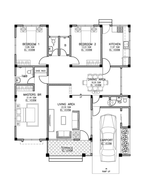 pinoy house design 2015017 floor plan