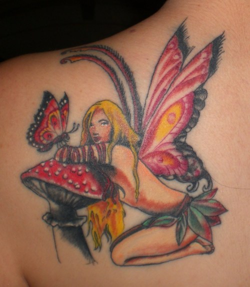 Together butterfly fairy tattoo designs are perfect if you want a larger