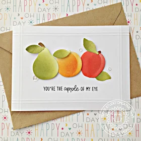 Sunny Studio Stamps: Fruit Cocktail Clean and Simple Die Cut Fruit Card by Franci Vignoli