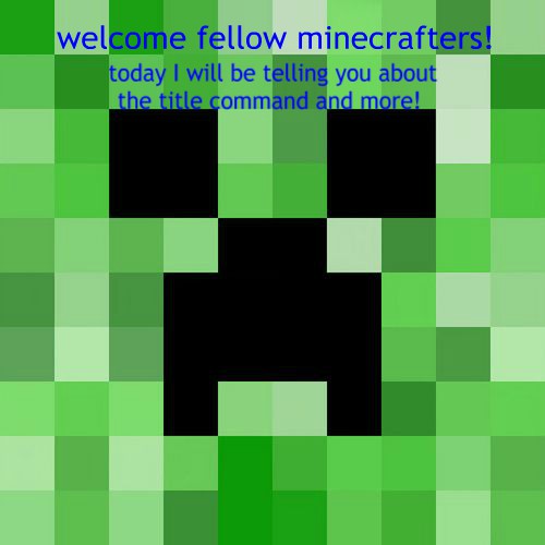 Ike06 Gaming Minecraft Pe Title Command And More