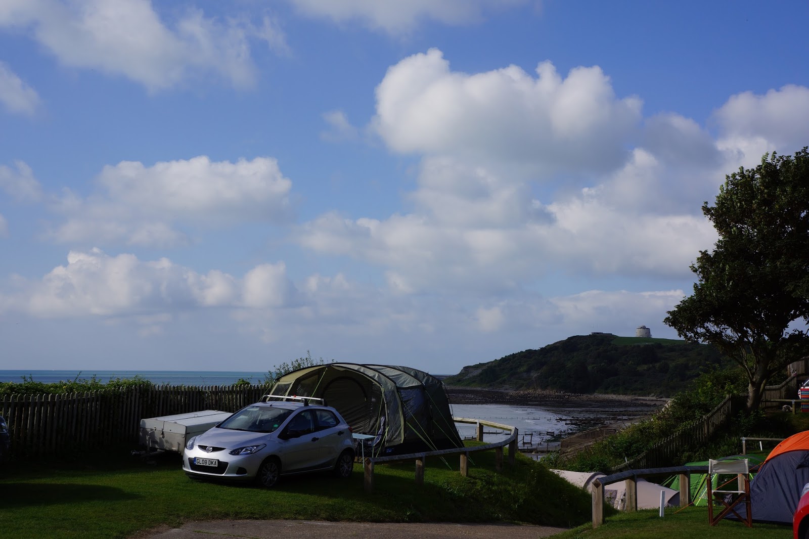 camping and caravaning club folkestone scenery over the sea 