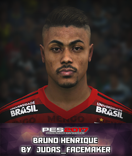 PES 2017 Faces Bruno Henrique by Judas