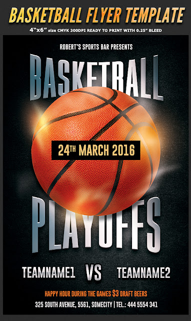  Basketball Game Flyer Template