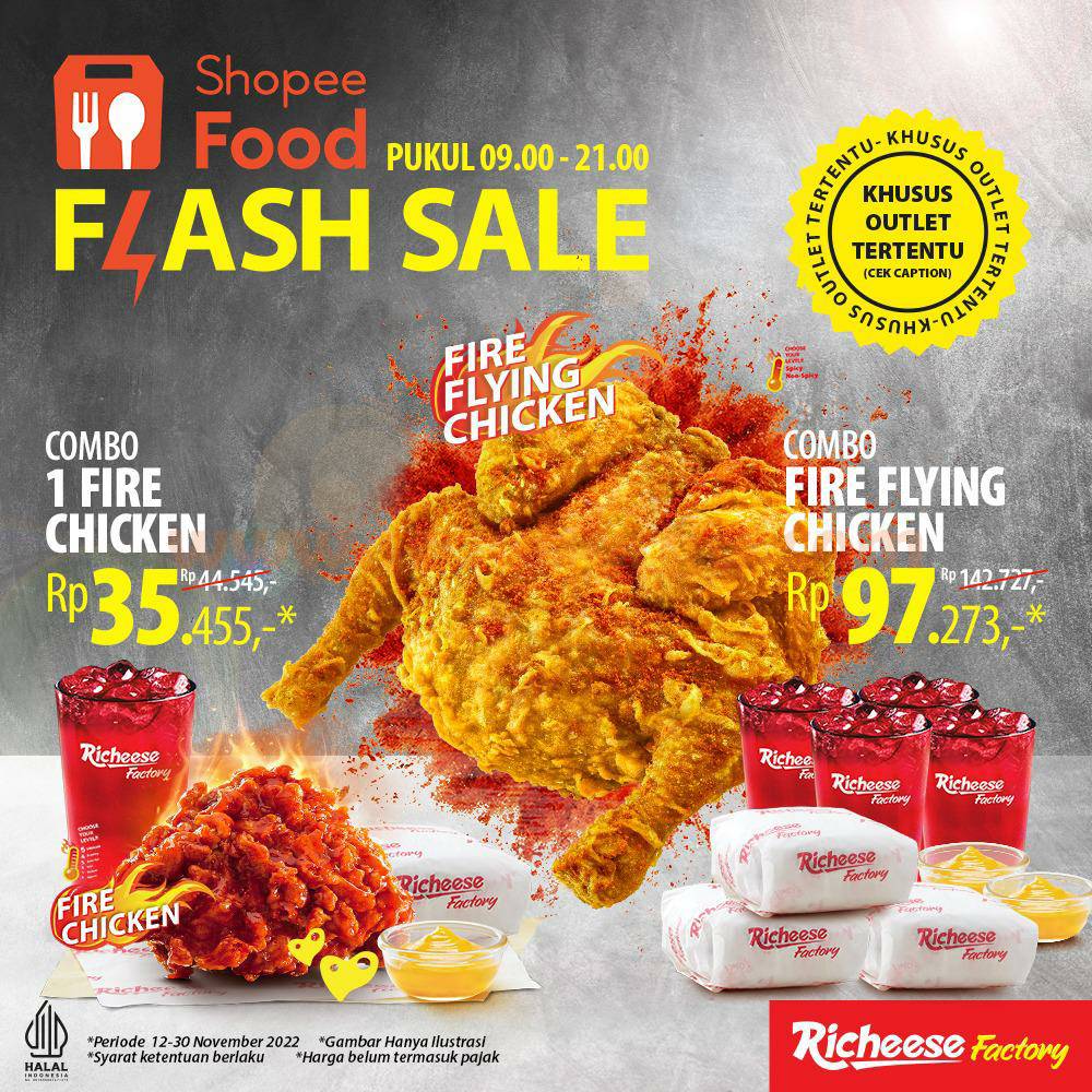 Promo RICHEESE FACTORY FLASH SALE SHOPEEFOOD