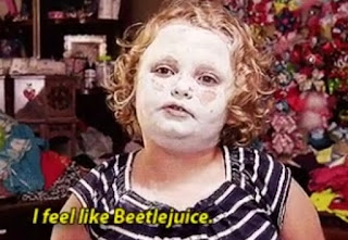 Skincare beauty face mask Honey Boo Boo feels like Beetlejuice