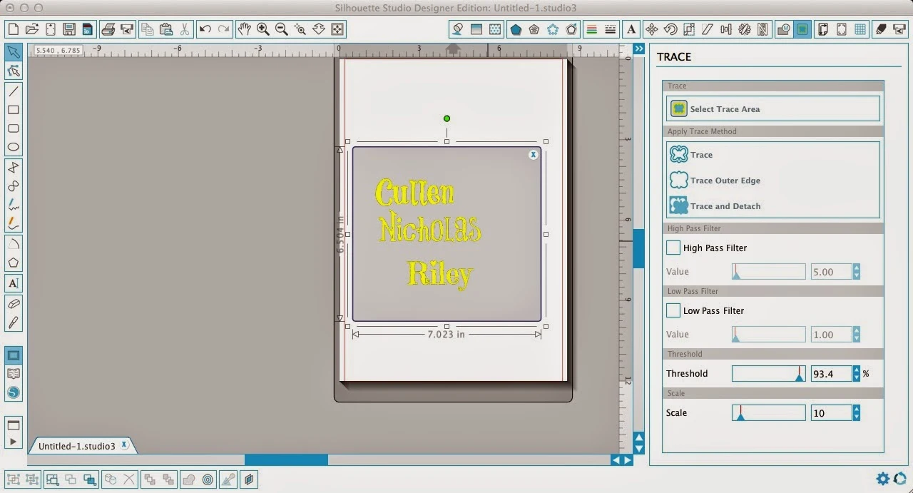 Silhouette Studio, trace tool, half image, troubleshooting