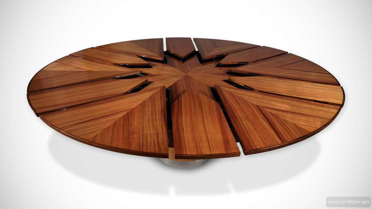 Expandable Round Dining Table The Fletcher Capstan Table ...