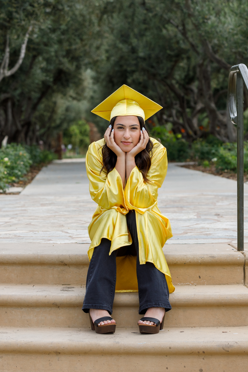 Cap and gown senior photo