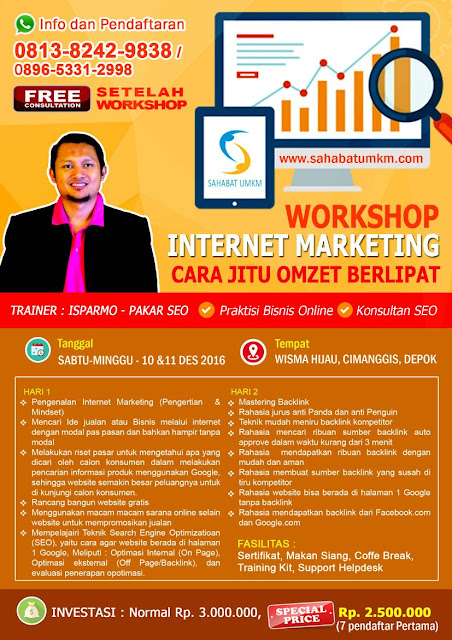 Workshop Internet Marketing Bulan Desember