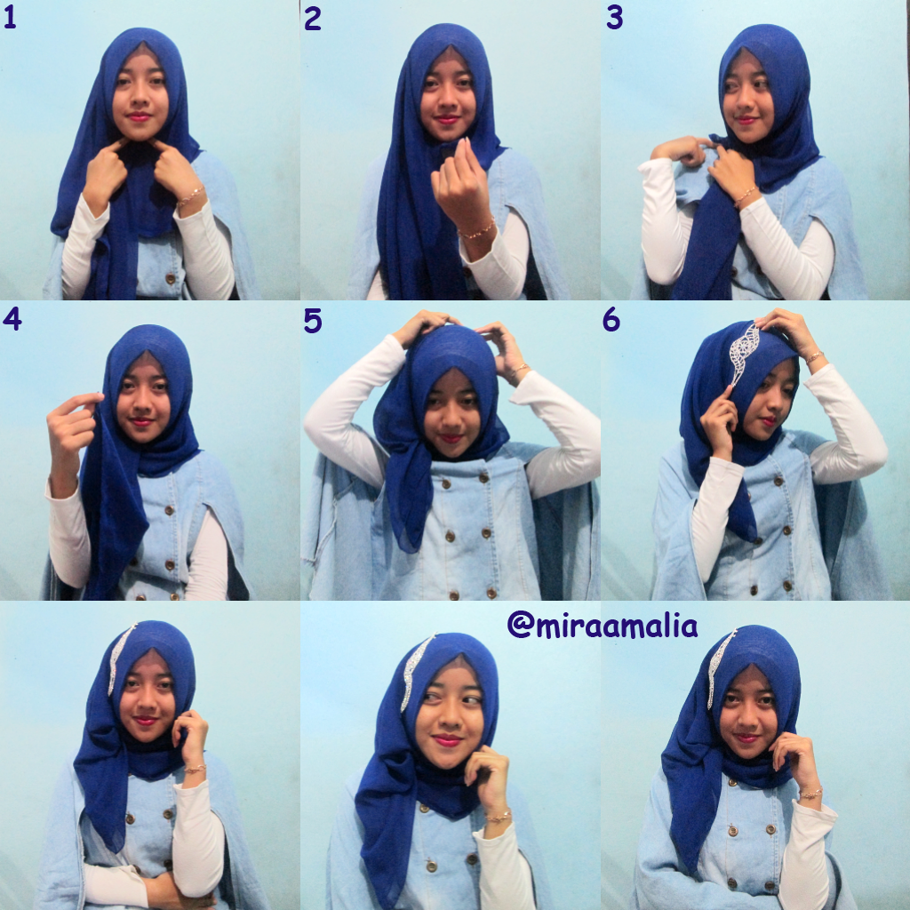 Tutorial Hijab Pashmina Jadi Segi Empat Tutorial Hijab Paling