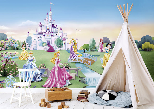 Fantasia tapetti Disney Prinsessa Tapetti Lapset Valokuvatapetti Lapsia Prinsessoja Tyttö huone